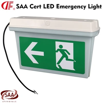 AUEXLED-01 Takmonterad SAA-certifikat Vattentät utgångsskylt LED nödutgångsljus kör vänster